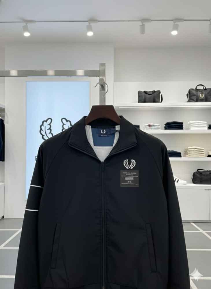 Fred Perry Black Oblique Premium Quality Zipper-6