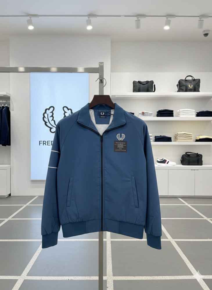 Fred Perry Blue Oblique Premium Quality Zipper-3