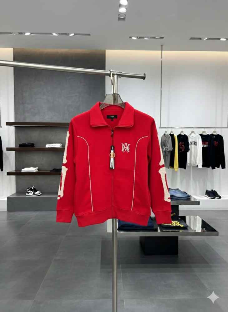Amiri Embroidered logo Red Premium Quality Zipper-thumb-3