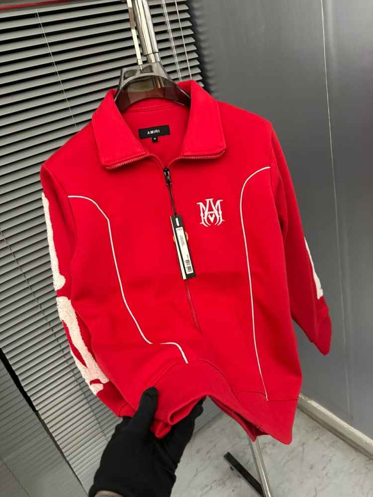 Amiri Embroidered logo Red Premium Quality Zipper-thumb-2