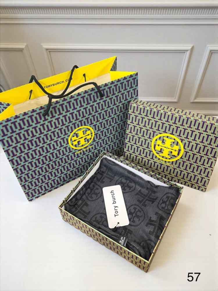 Tory Burch Designer Black Woollen Stole-2