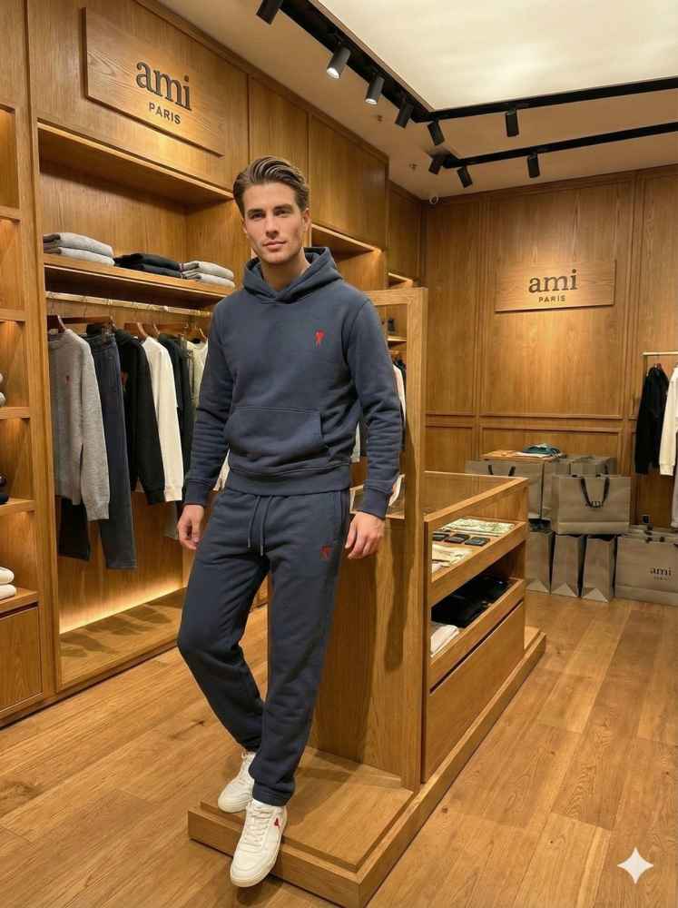 Ami Blue Premium Quality high End Authentic Track Suit-thumb-0