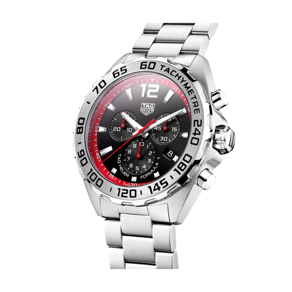 TAG Heuer Men's Formula 1 Quartz, 43 mm, Steel Srap Chrono Watch CAZ101Y.BA0842-1