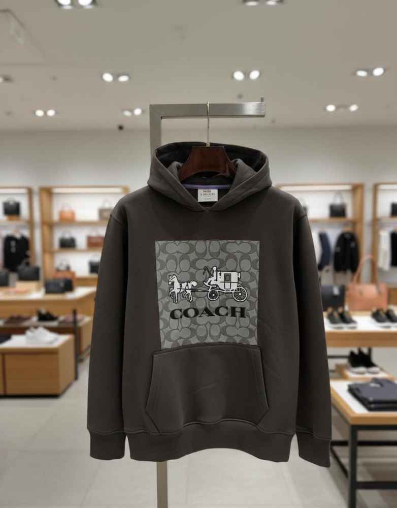 Coach Dark Grey Premium Quality Hoodie-thumb-1