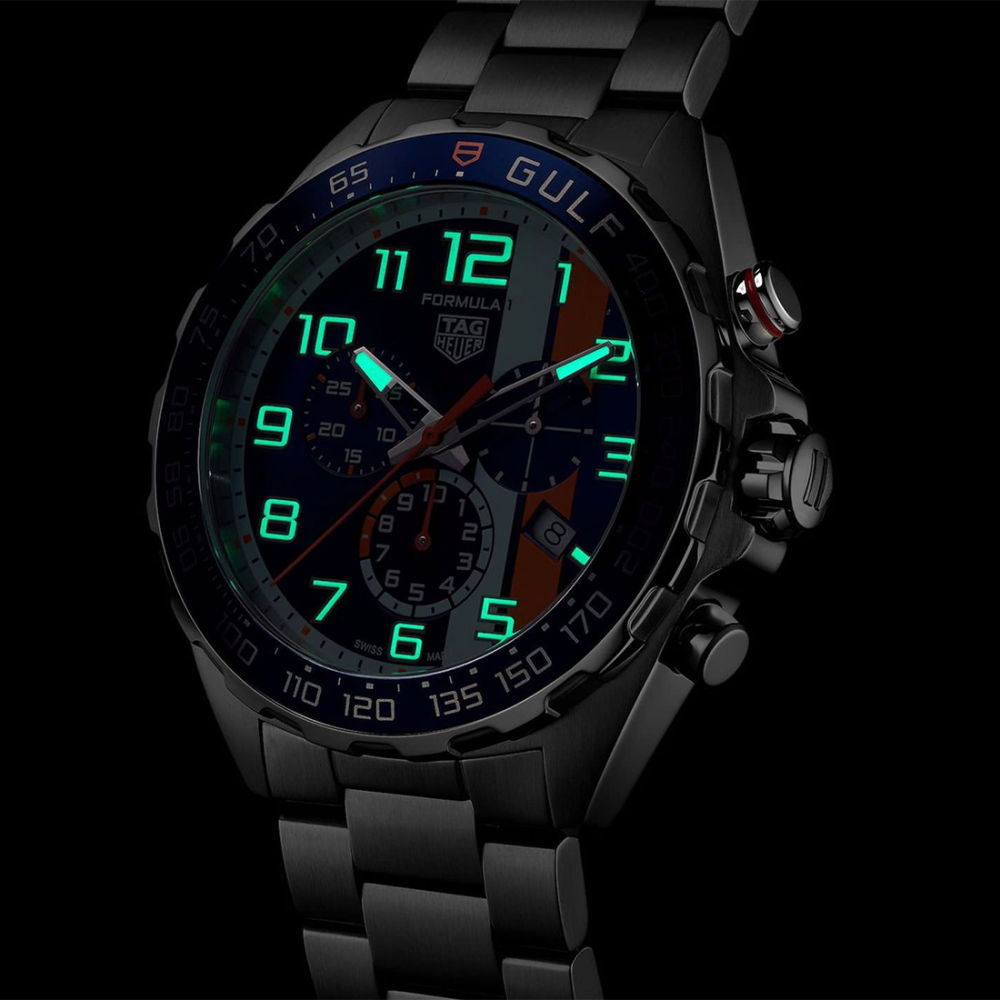 TAG Heuer Formula 1 Chronograph X Gulf 43 mm, Quartz Watch, CAZ101AT.BA0842-6