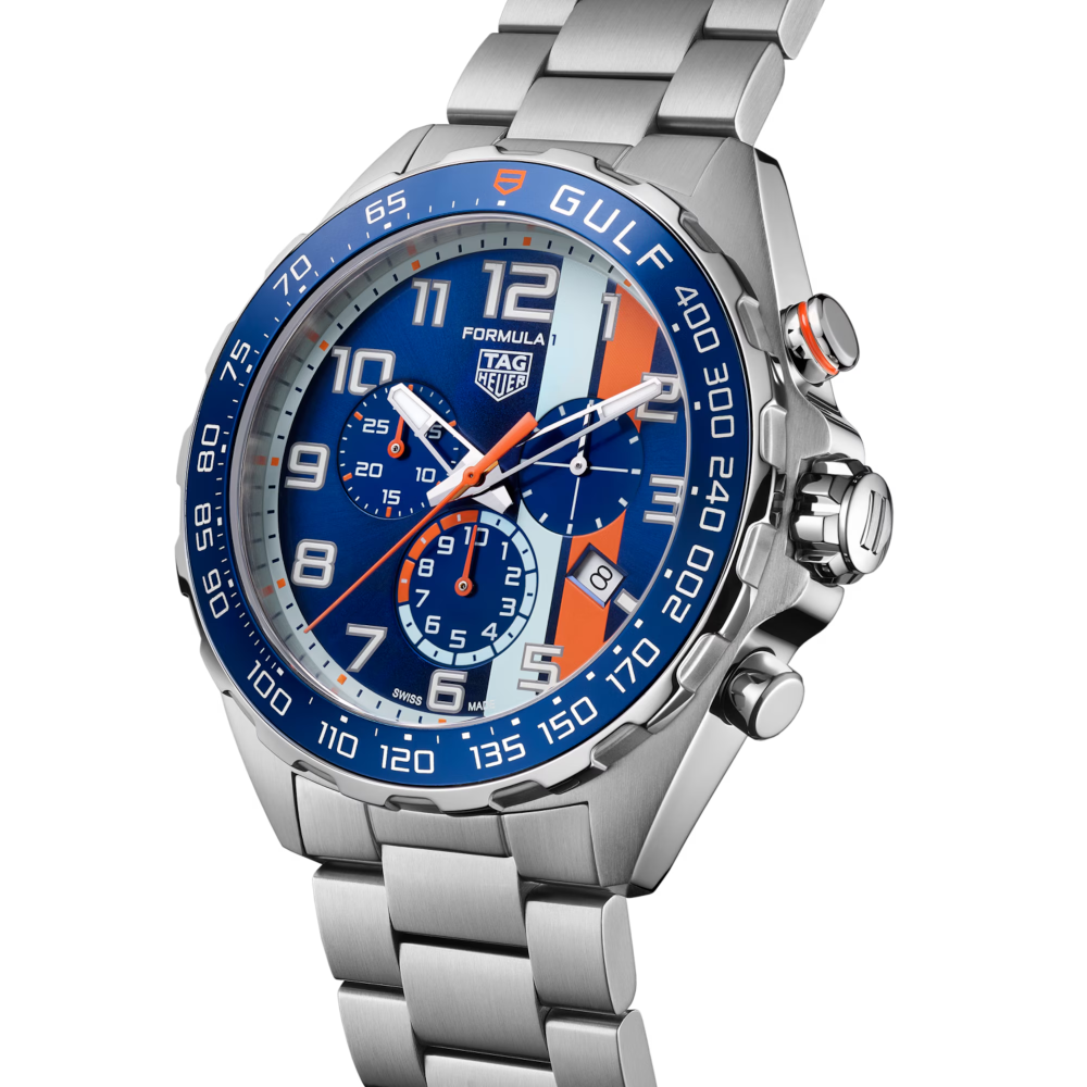 TAG Heuer Formula 1 Chronograph X Gulf Special Edition, 43 mm, Dial Blue Watch, CAZ101AT.BA0842-2
