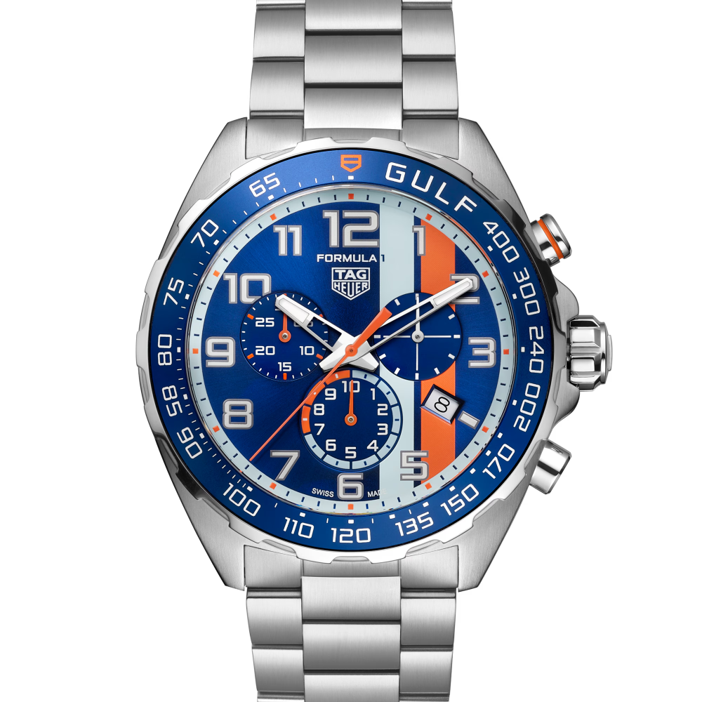 TAG Heuer Formula 1 Chronograph X Gulf Special Edition, 43 mm, Dial Blue Watch, CAZ101AT.BA0842-1