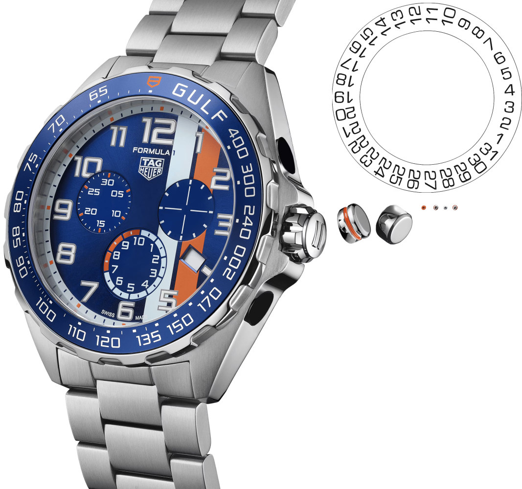 TAG Heuer Formula 1 Chronograph X Gulf Special Edition, 43 mm, Dial Blue Watch, CAZ101AT.BA0842-4