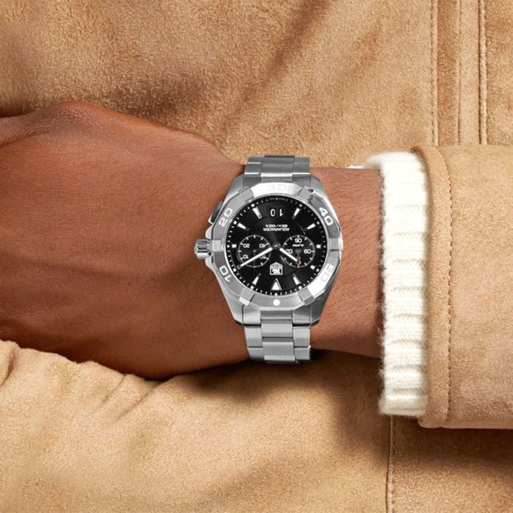 TAG Heuer Aquaracer 40.5 mm, Black Dial, Quartz Chronograph Watch, WAY111Z.BA0928-3