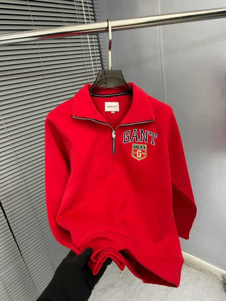 Gant Red Premium Quality Sherpa Sweatshirt-thumb-1