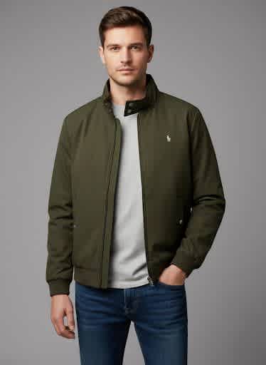 Ralph Lauren Green Premium Quality Cotton Blend Jacket-thumb-1