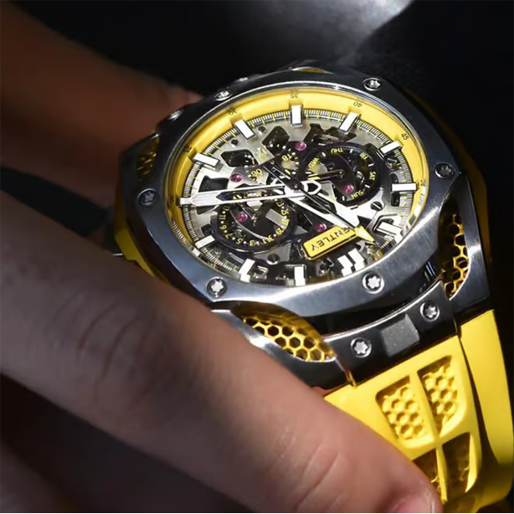 Bentley The Opulence Automatic Yellow Accents Men 54 mm BL-50-56 Watch-thumb-4