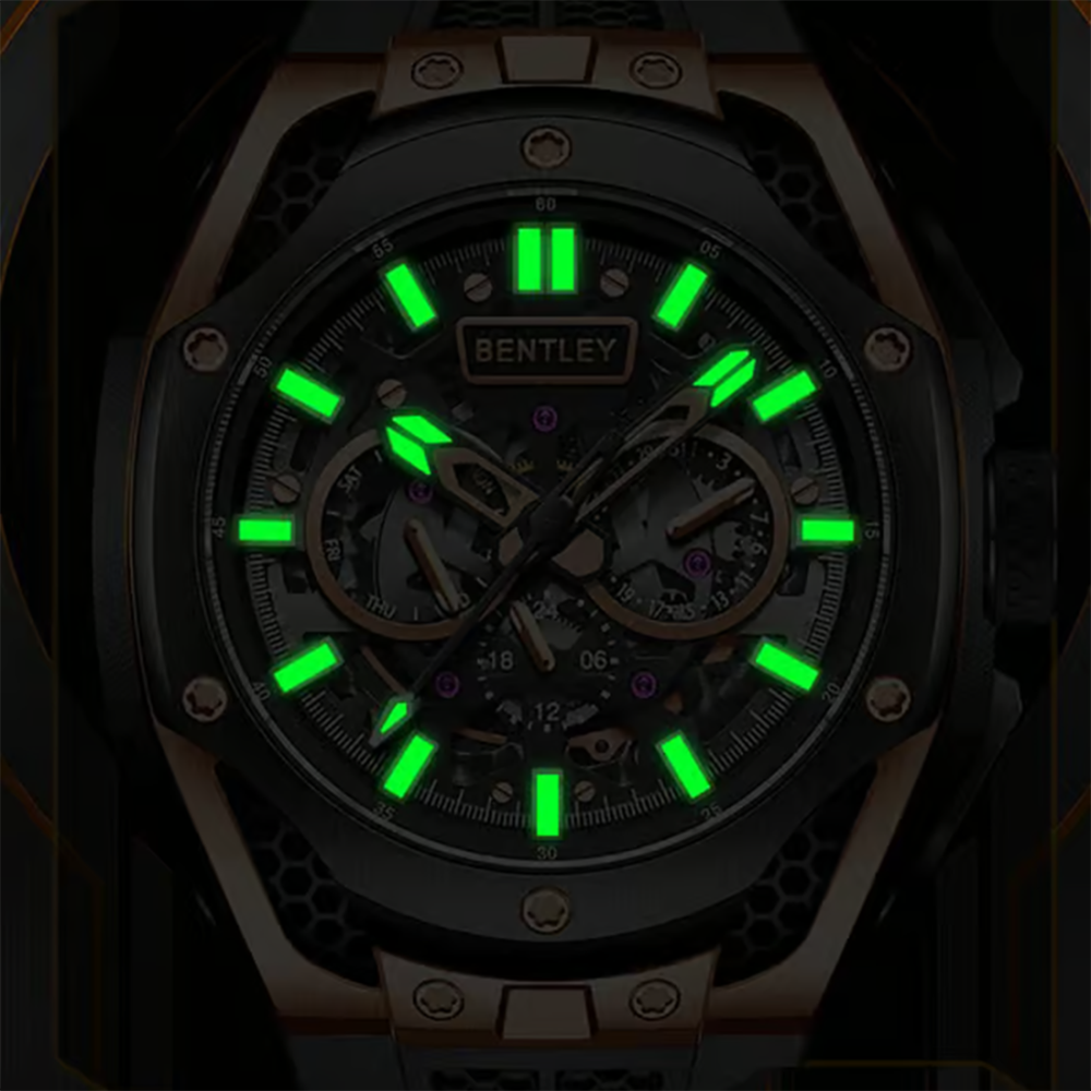 Bentley The Opulence Automatic Yellow Accents Men 54 mm BL-50-56 Watch-thumb-5