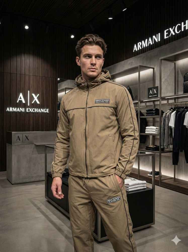 Armani Exchange Brown Premium Quality Tracksuit-thumb-0