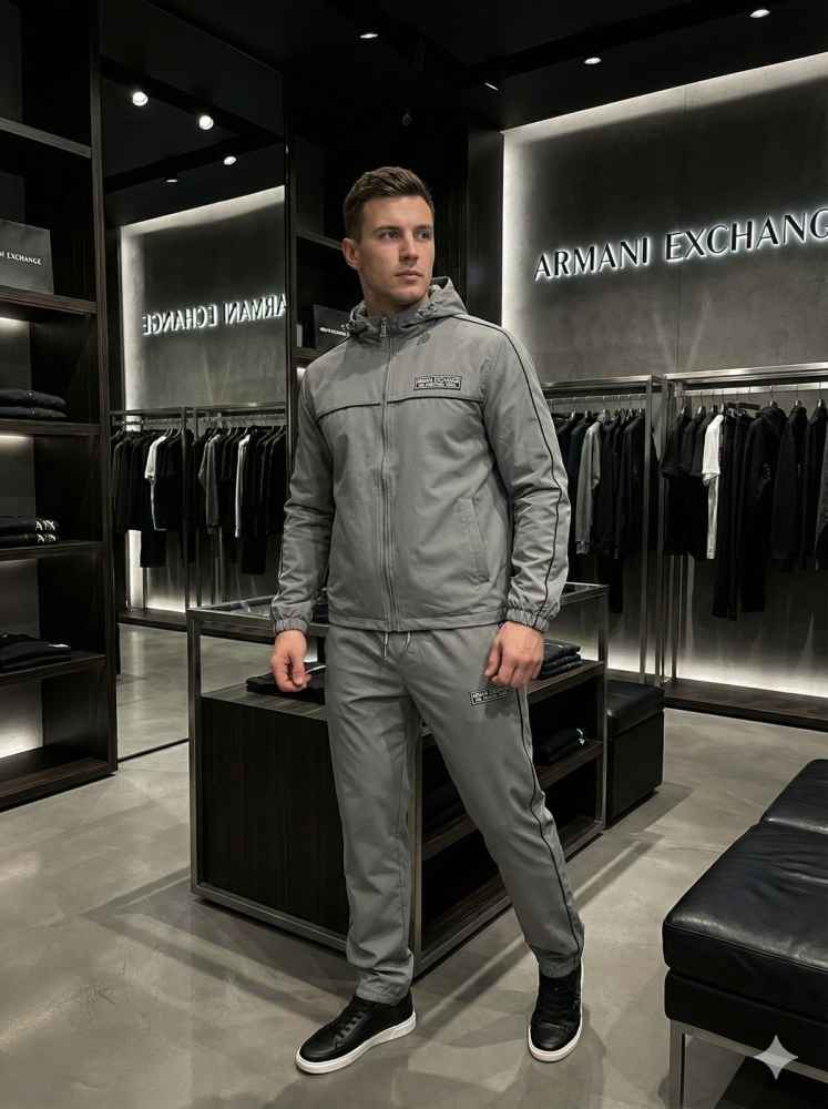 Armani Exchange Grey Premium Quality Tracksuit-thumb-0