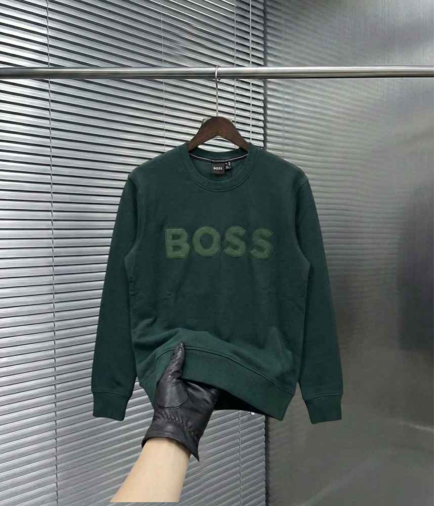 Boss Embroidery Green cotton Premium Quality Sweatshirt-2