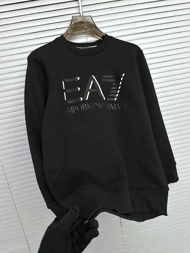 Emporio Armani Black Cotton Premium Qaulity Sweatshirt-thumb-0
