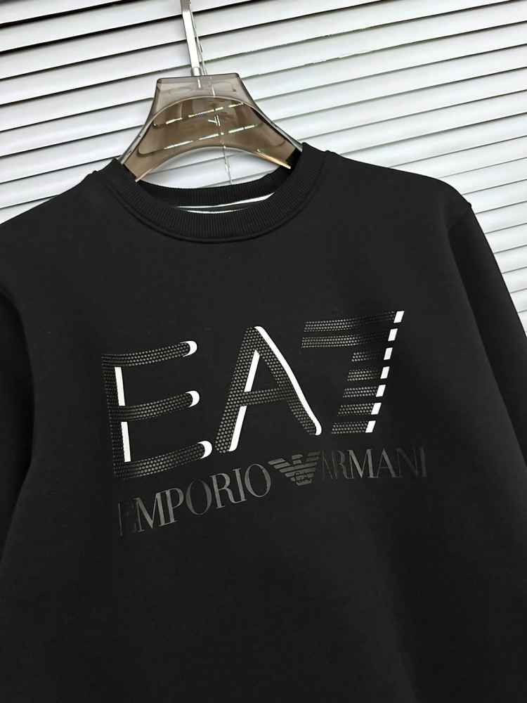Emporio Armani Black Cotton Premium Qaulity Sweatshirt-thumb-1