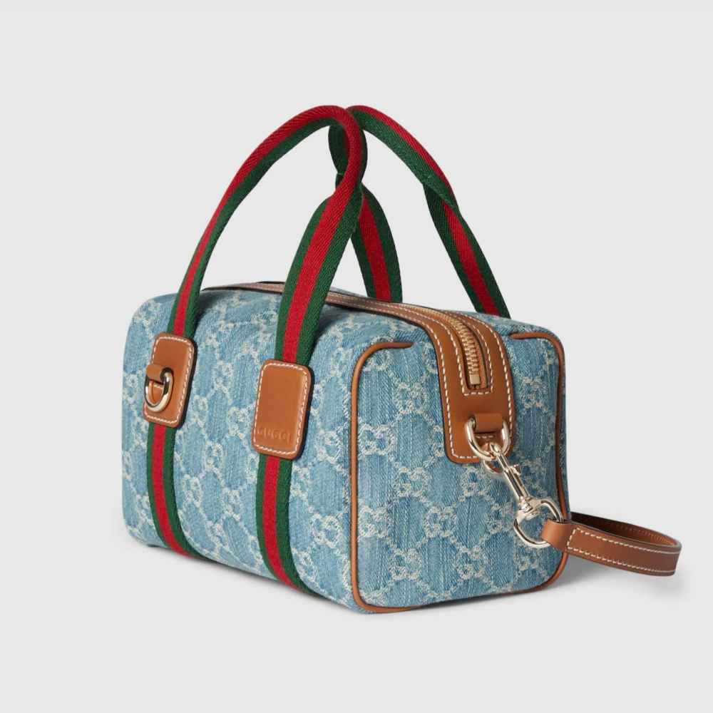 Gucci Mini Speedy Blue Handbag-thumb-1