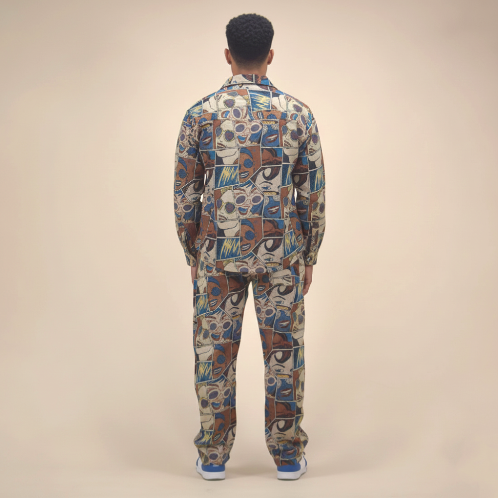 Amiri Printed Premium Men's Shirt & Pant Combo-4