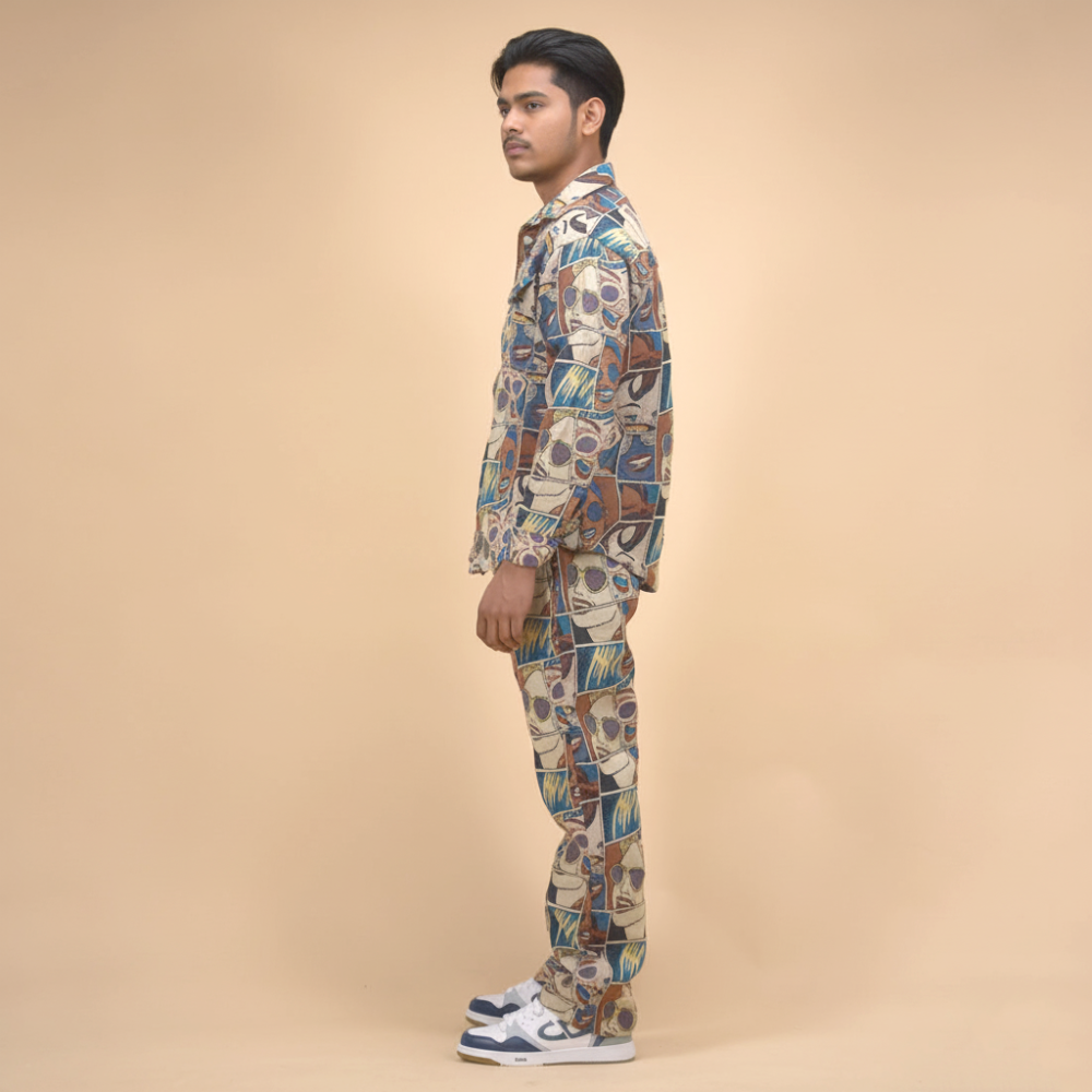 Amiri Printed Premium Men's Shirt & Pant Combo-3