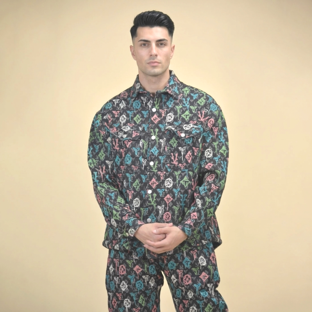 Louis Vuitton Printed Premium Shirt & Pant Combo-thumb-0