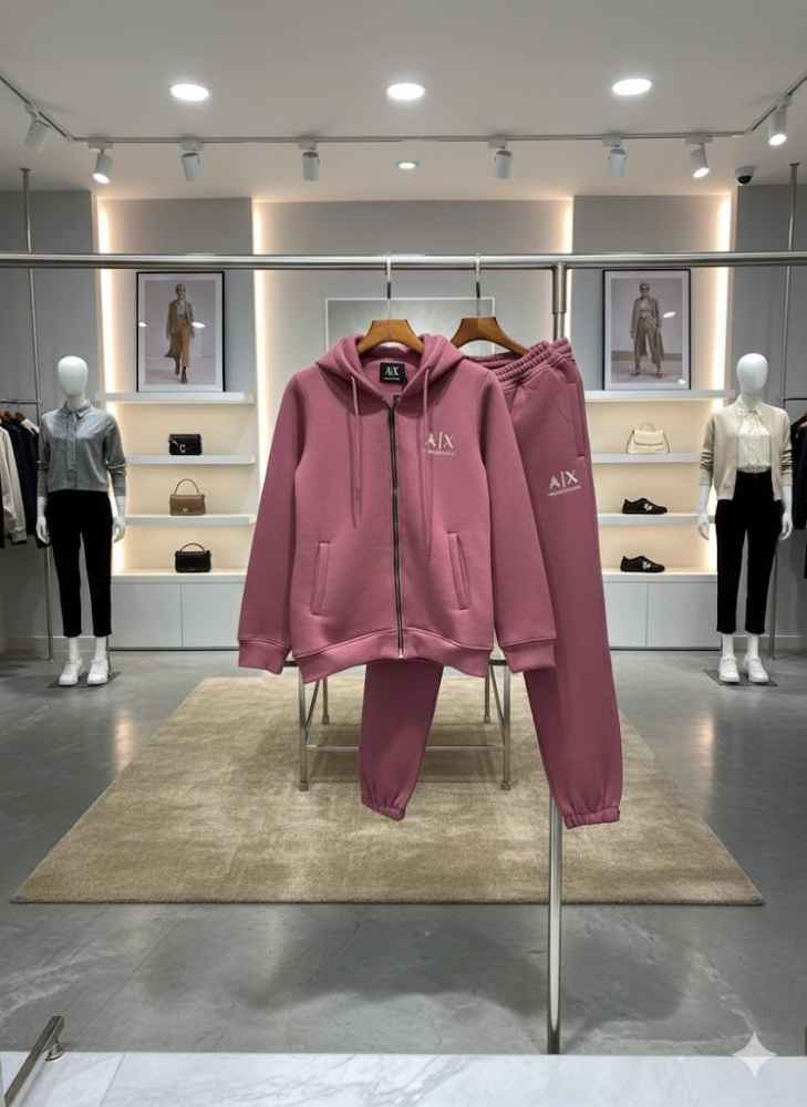 Armani Exchange Pink Premium Quality Tracksuit-thumb-1