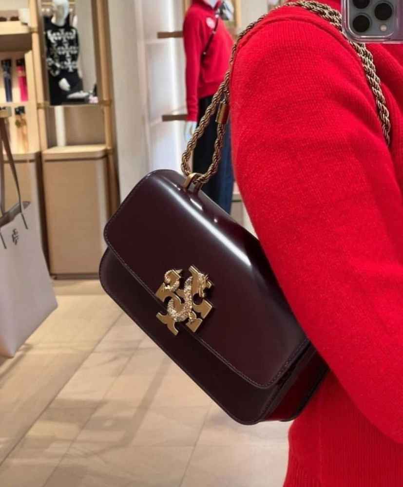 Tory Burch Britten Eleanor Burgundy Sling Bag-thumb-1