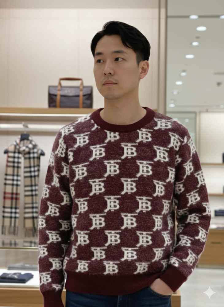 Burberry Wine Authentic Quality Pullover-1