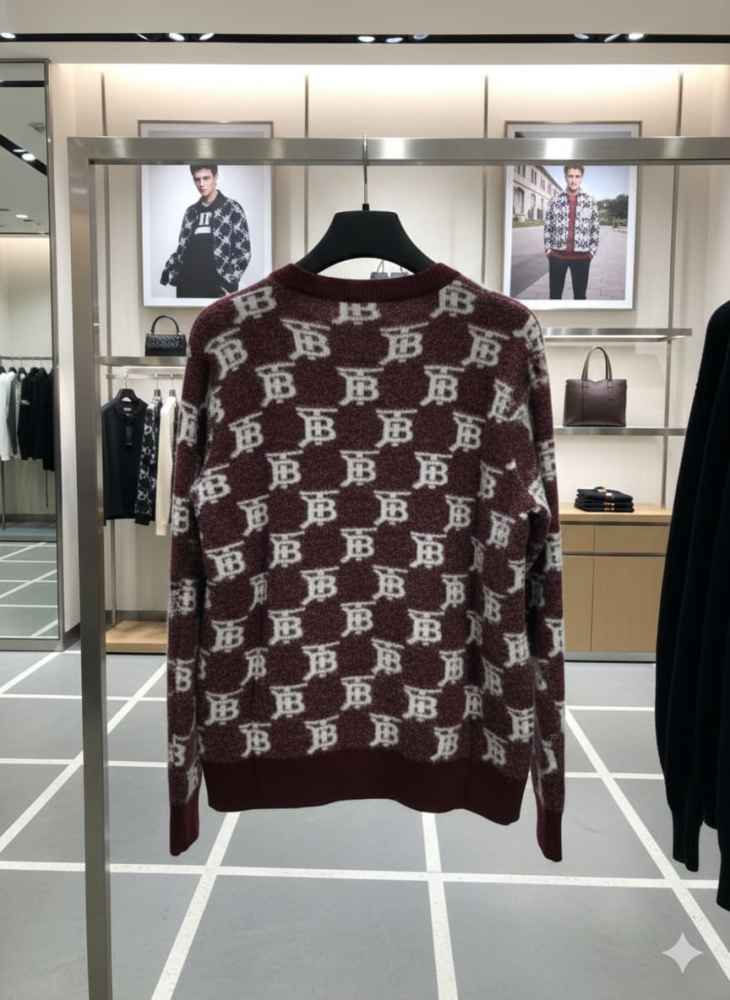 Burberry Wine Authentic Quality Pullover-2