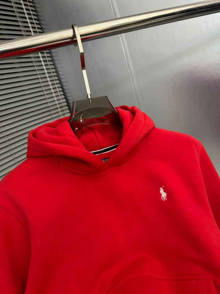 Ralph Lauren Red Embroidery Logo Hoodie-2