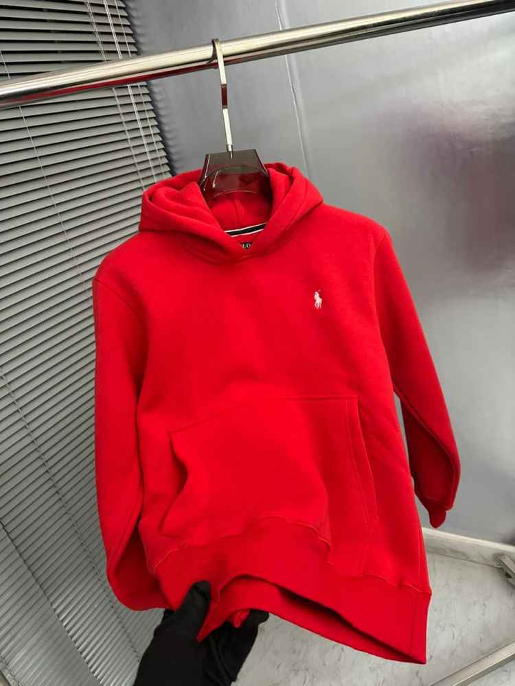 Ralph Lauren Red Embroidery Logo Hoodie-4