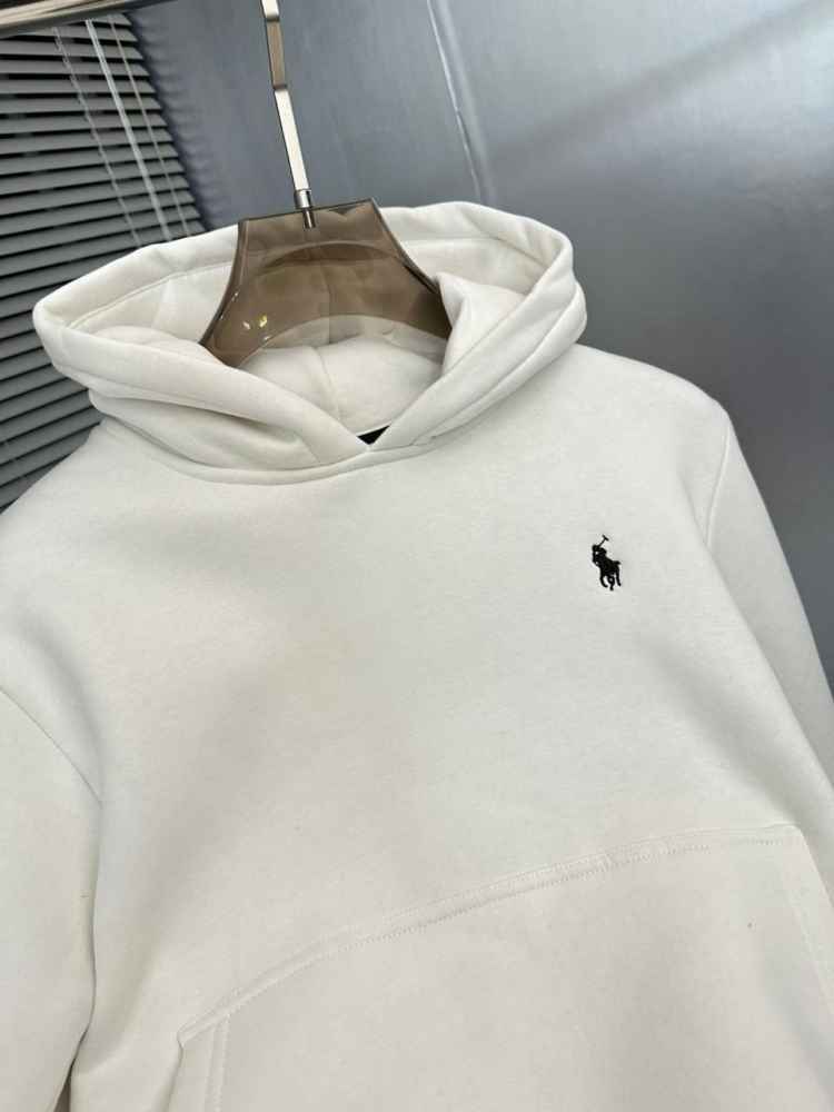 Ralph Lauren White Embroidery Logo Hoodie-2