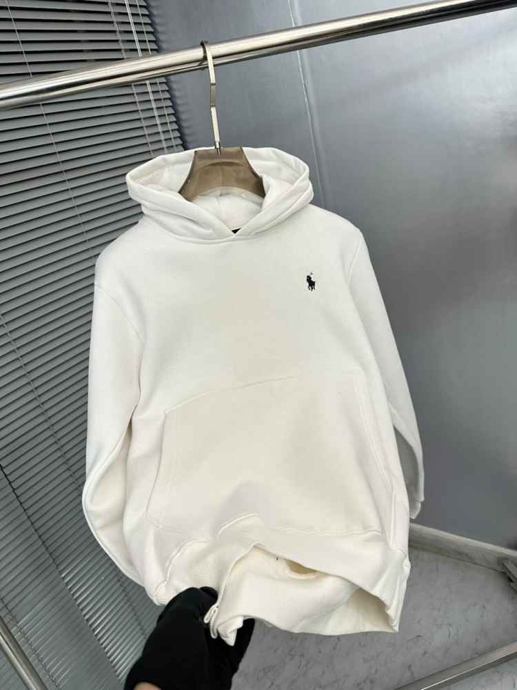 Ralph Lauren White Embroidery Logo Hoodie-1