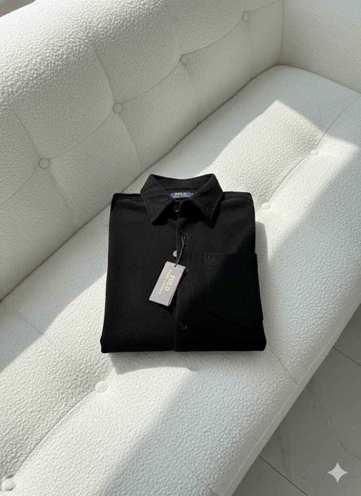 Ralph Lauren Embroidered Black Premium Cotton Shirt-1
