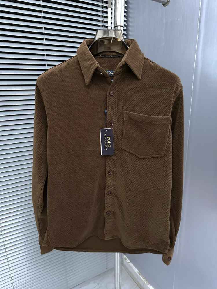Ralph Lauren Embroidered Brown Premium Cotton Shirt-1