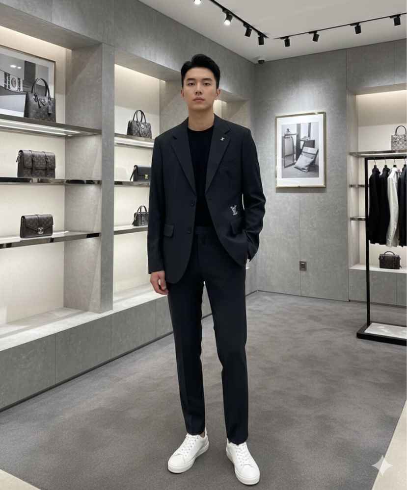 Louis Vuitton Black Premium Tuxedo Suit-2