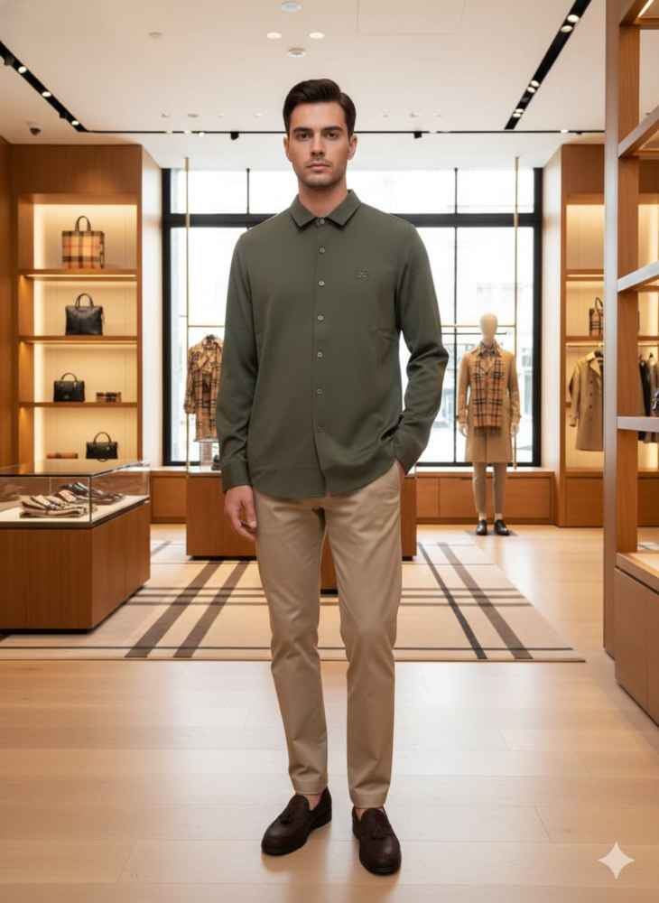 Burberry Green Premium Quality Shirt-1