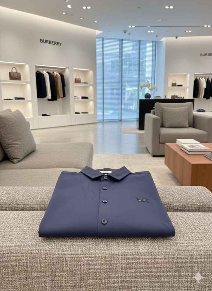 Burberry Blue Premium Quality Shirt-3