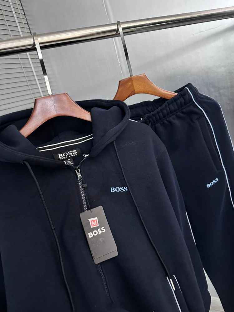Hugo Boss Dark Blue Premium Quality Warm Tracksuit-1