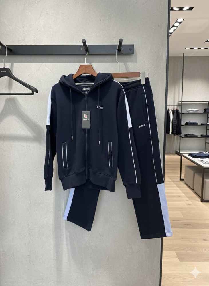 Hugo Boss Dark Blue Premium Quality Warm Tracksuit-5