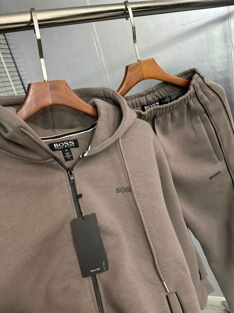 Hugo Boss Light Brown Premium Quality Warm Tracksuit --1