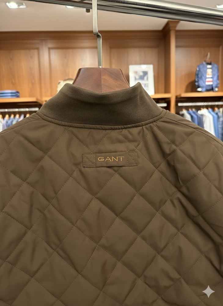 Gant Brown Premium Quality Imported Fabric Full Bomber Jacket-7