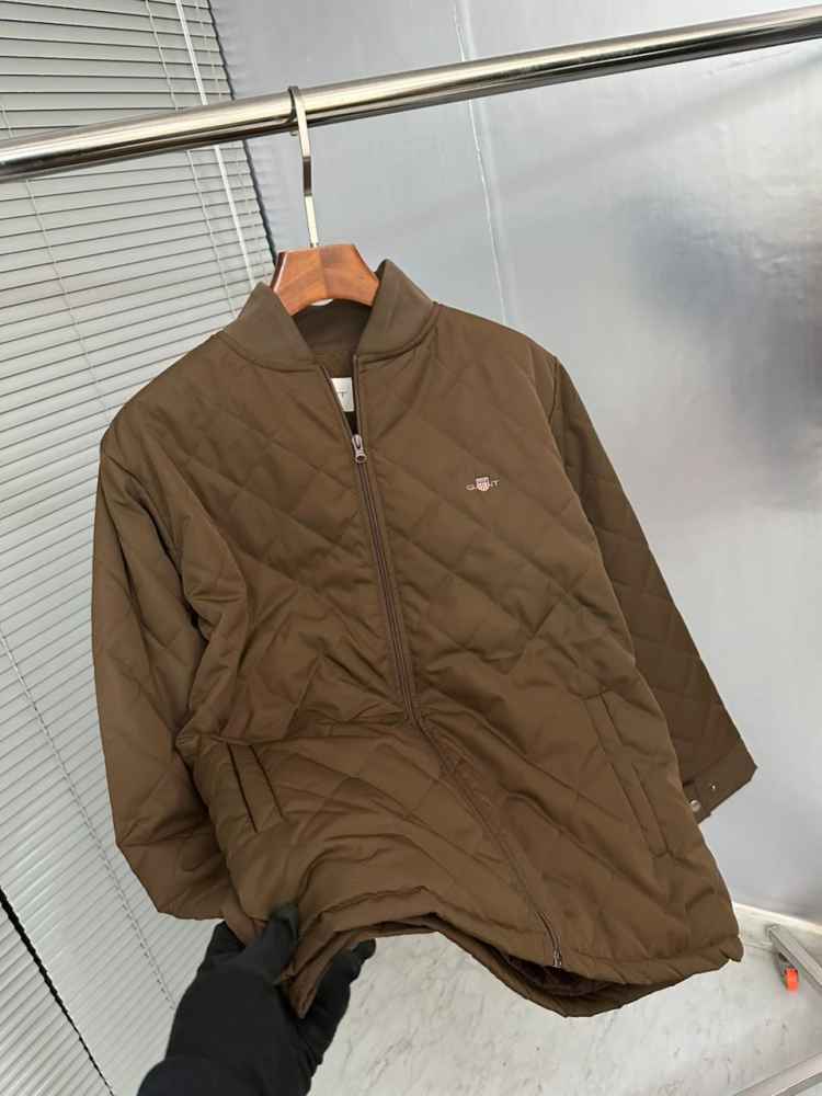 Gant Brown Premium Quality Imported Fabric Full Bomber Jacket-3