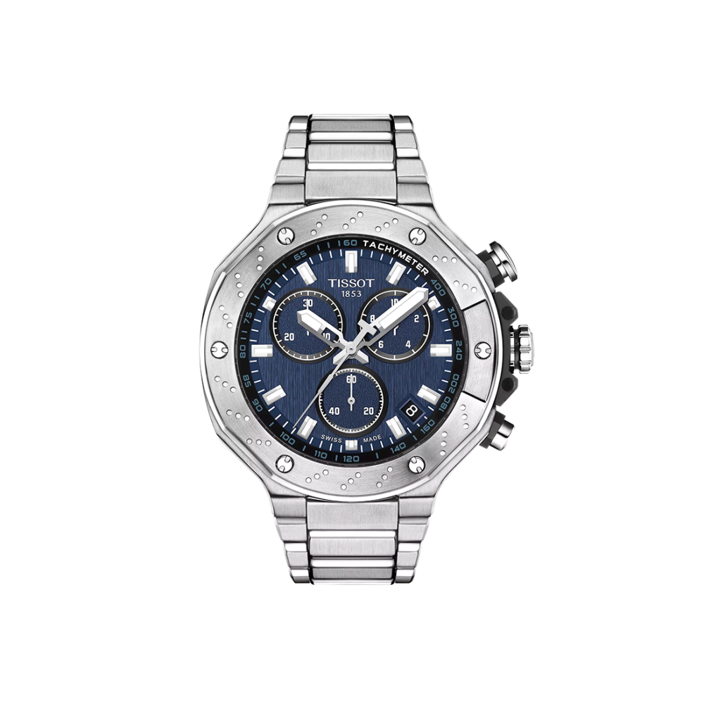Tissot T-Race Chronograph Blue Dial Watch T141.417.11.041.00-thumb-0