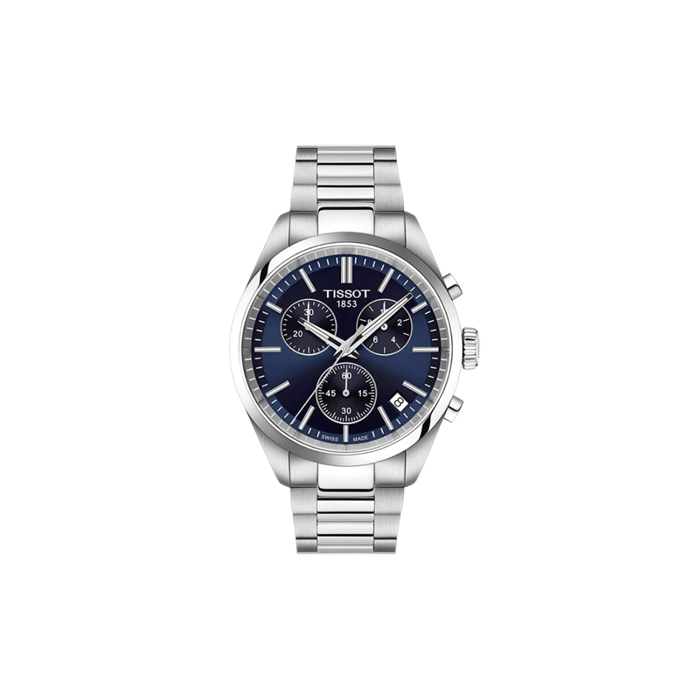 Tissot PR 100 Chronograph Blue Dial Men's Watch T150.417.11.041.00-thumb-0