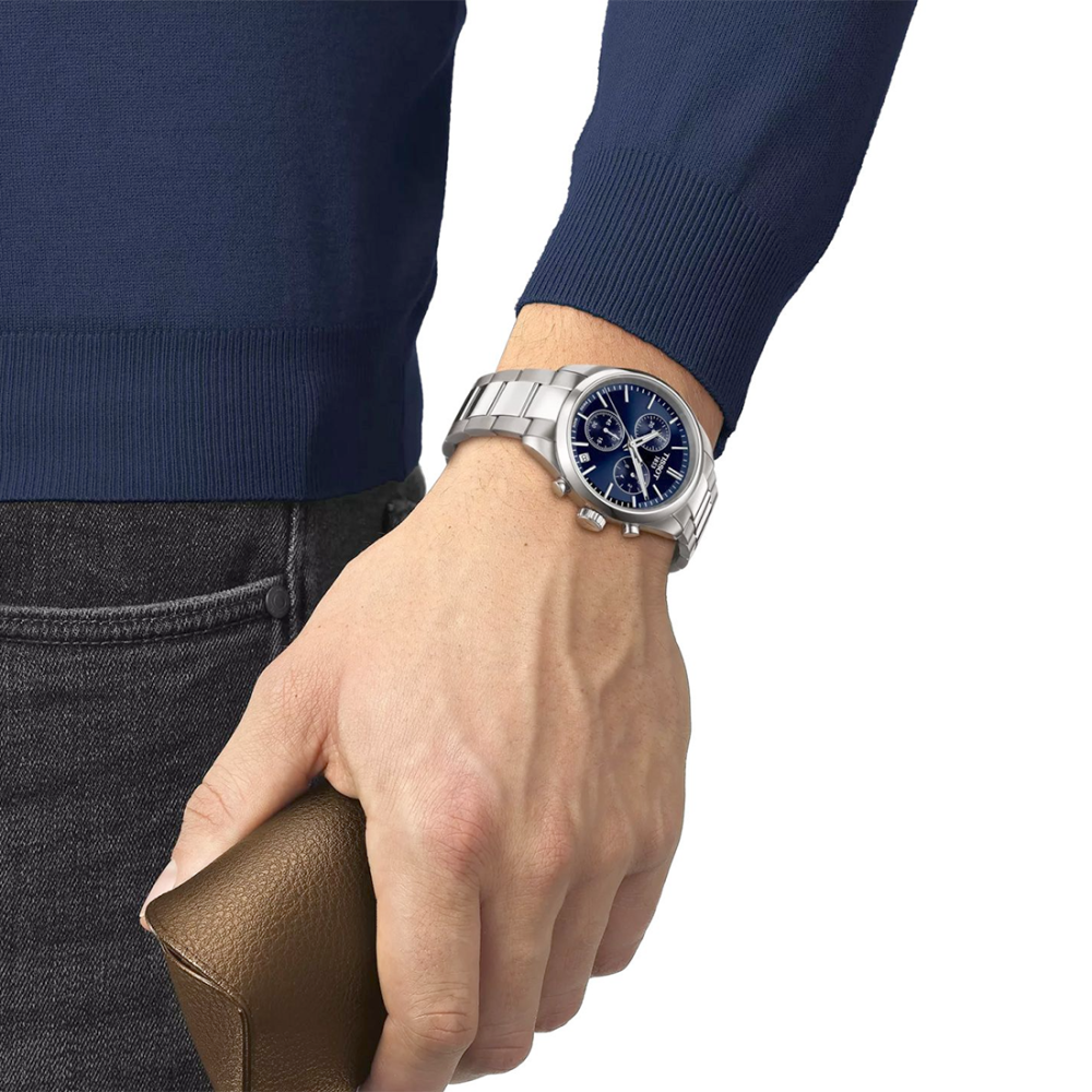 Tissot PR 100 Chronograph Blue Dial Men's Watch T150.417.11.041.00-thumb-4
