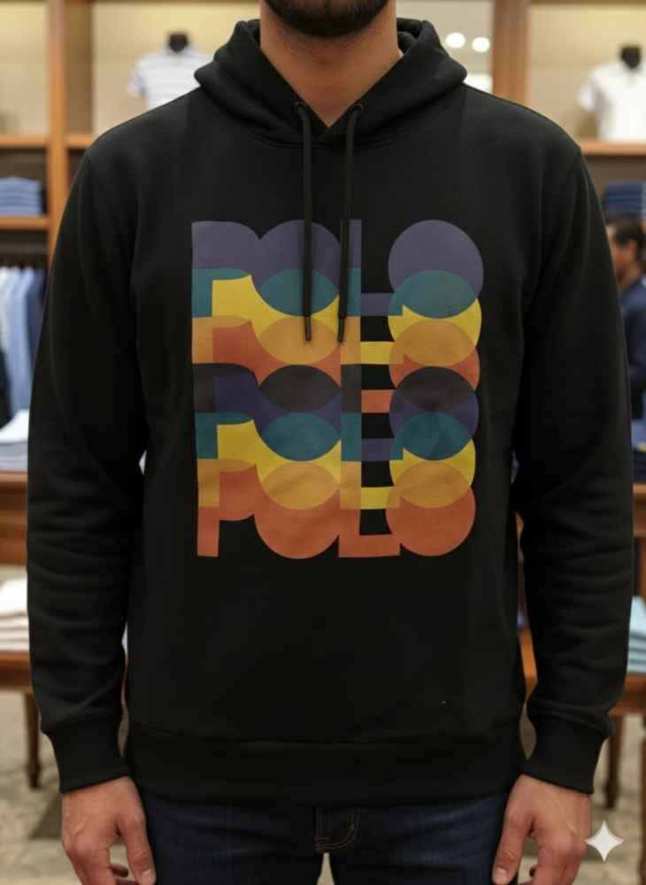 Ralph Lauren Black Embroidery Logo Hoodie-1
