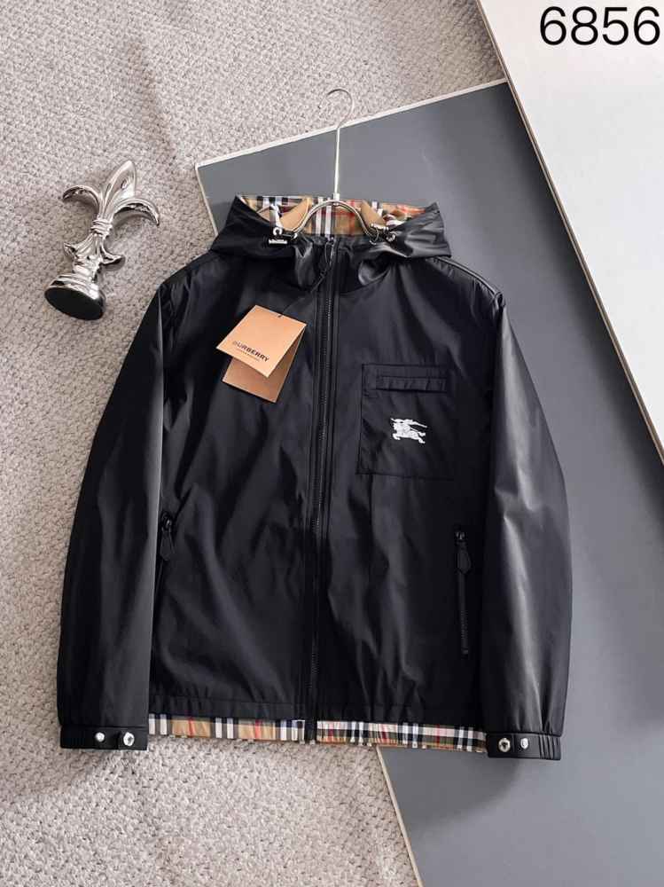 Burberry Black Vintage Hooded Jacket-thumb-5