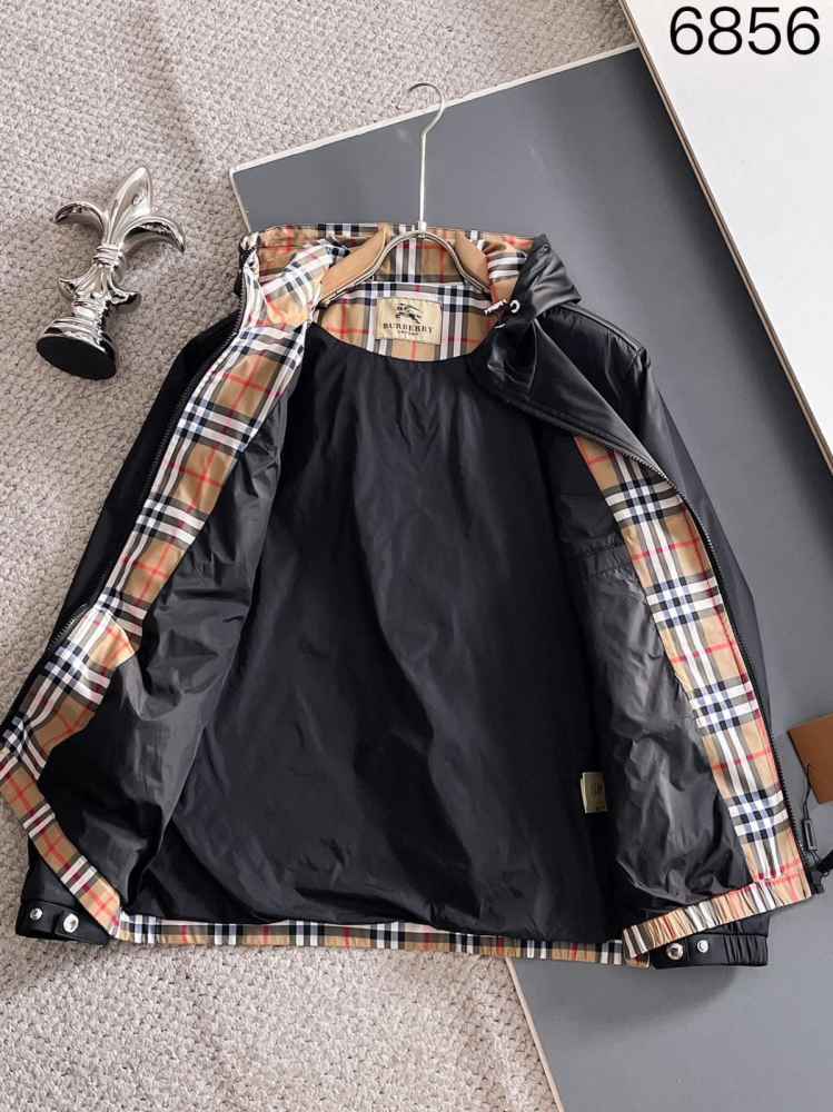 Burberry Black Vintage Hooded Jacket-thumb-4